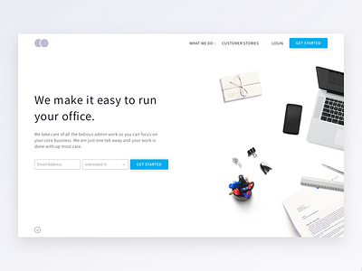 Landing Page - WIP cover feedback index landing office ui ux web