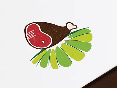 Poultry Store/Farm Logo Concept branding design farm identity logo meat mockup. flat poultry store ui