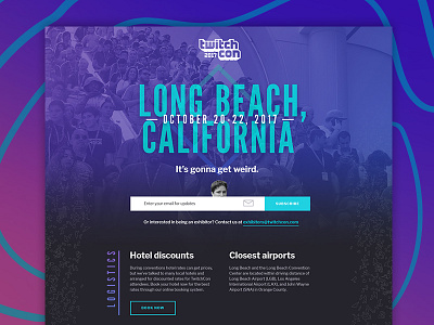 WEIRD microsite twitch twitchcon