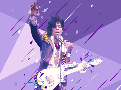 Purple Rain design illustration legend mtv prince purple purple rain rain rocknroll vector