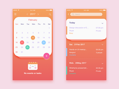 Calendar calendar／ui／appjob