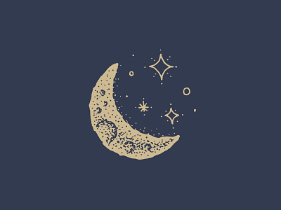 Moon icon illustration moon night stars