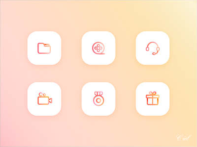 Gradient icons affinity app gradient icon live ui