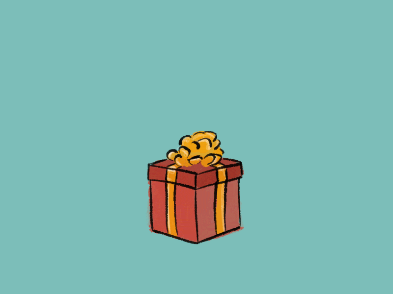 Jumping present animation birthdays celebrate jump present
