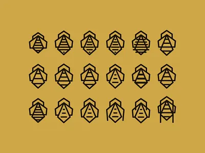 Bike Restore - Bee Branding bee branding gold logo mark vector