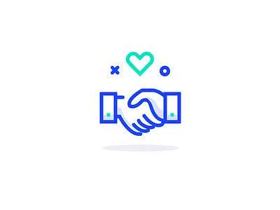 Handshake flat hand hands handshake illust line shake