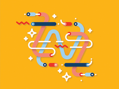 Letter N cursive hand lettering handcraft lettering vector