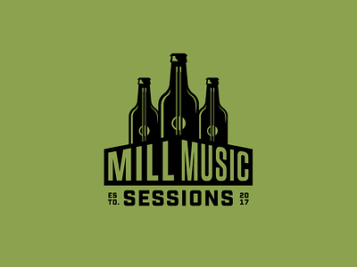 Mill Music Sessions v2 beer branding logo music