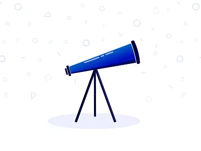 Telescope affinity designer blue illustration pattern vector
