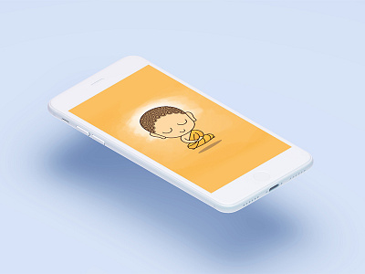 Cute Buddha in levitation meditation buddha calmness caricature character cute illustration sticker
