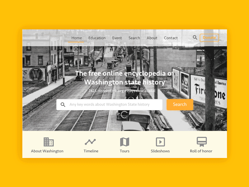 Daily UI #003 Landing Page 003 dailyui history landing page sketch ui website
