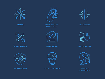 Apparel Feature Icons icon design icons