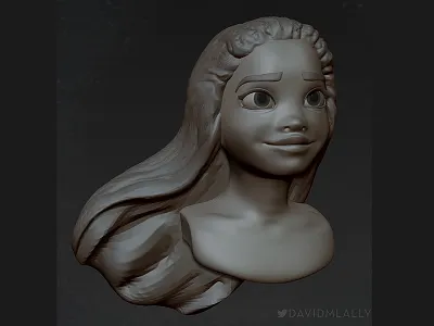 Moana Speed Model (1hr) 3d disney moana modeling zbrush
