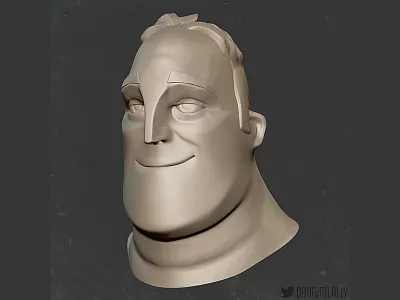 Bob (Incredibles) Speed Model (1hr) 3d bob incredibles modeling pixar zbrush