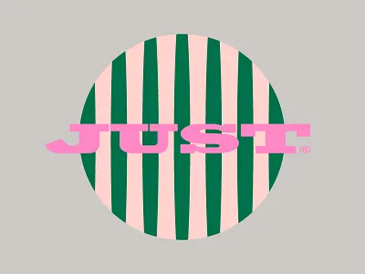 Just blog femine green lines logo pink round typography woman