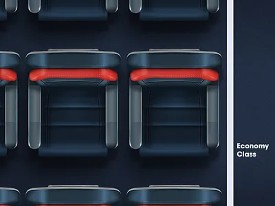 Economy Class airline design economy class illustration in flight photoshop