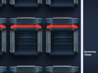 Economy Class airline design economy class illustration in flight photoshop