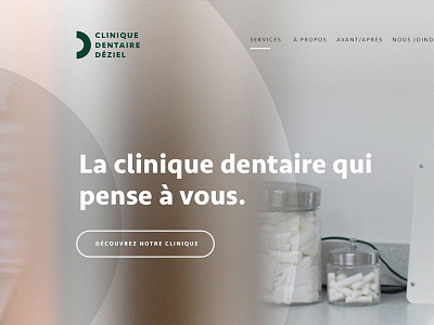 Centre dentaire Déziel dentist hero nav webdesign