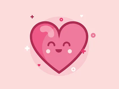 Happy Heart cartoon cheer cute happiness heart pink valentine