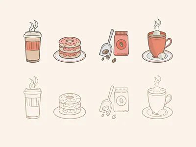 Coffeeshop icons free cake coffee cup free freebie icons shop sweet