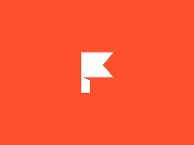 Flag flag logo negative space shadow symbol
