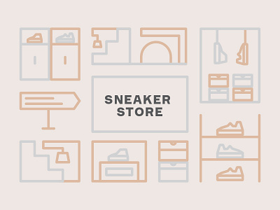 Sneaker Store illustration illustration manufacture shop sneaker store