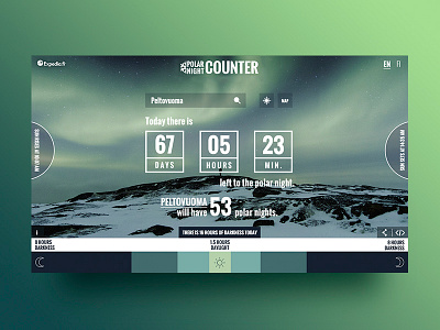 Polar Night Counter aurora borealis color counter finland landscape northern lights polar night
