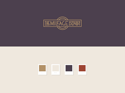 The Mileage Depot | Logo Exploration art deco colour palette design elegant lettering type typography