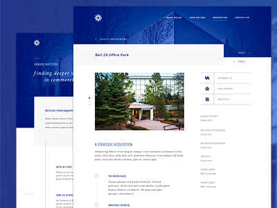 Onward Investors investors properties site ui web web design website