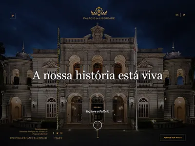Palácio da Liberdade background blue design gold palace photo serif site website