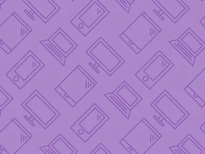 Desktop / mobile / tablet pattern icons line art pattern purple responsive screens vector