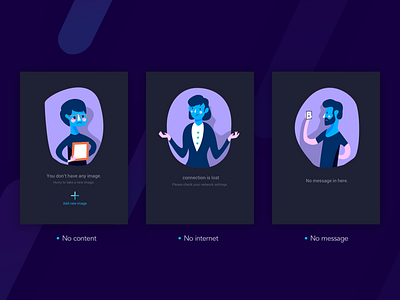 Empty content empty error illustrations interface internet ios message no state ui ux
