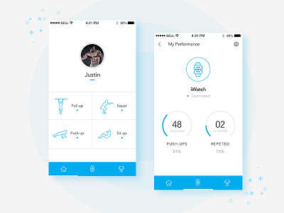 Fitness Tracking app app fitness flat ios tracking