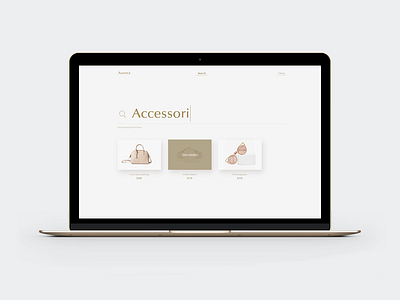 Aurora - Product Search cart clean layout minimal modern page product search store template website