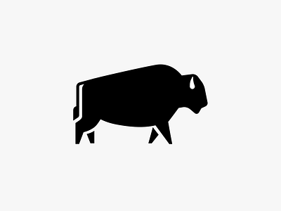 Black Bison bison black buffalo identity logo mark symbol