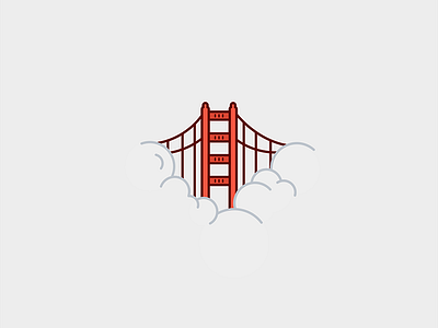 Golden Gate & Karl city golden gate bridge graphic design icon illustration logo san francisco symbol travel vector visual design