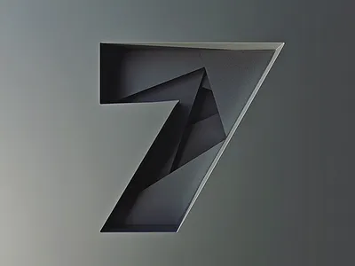 [7] 36 Days of Type 36daysoftype 3d 4d 7 c4d cgi cinema illustration letter minimal render type