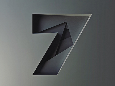 [7] 36 Days of Type 36daysoftype 3d 4d 7 c4d cgi cinema illustration letter minimal render type