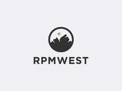 RPMWEST abstract adventure apparel branding california clothing icon logo monogram mountain star travel