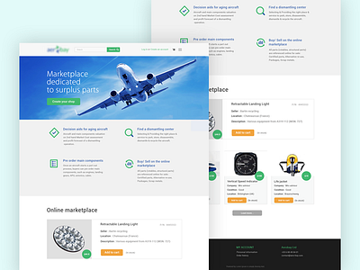 Home page / Landing Page aircraft aircraft broker design home page landing page typography user interface website