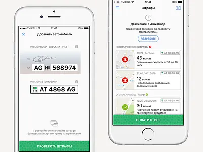 Traffic police in Turkmenistan app application car ios police turkmenistan ui ux