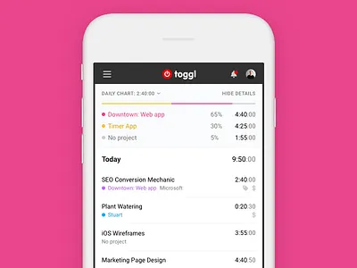 Timer hamburger ios list timer ui web