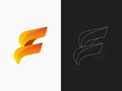 F + S Logo brand design f fire identity letter logo mark s symbol typography