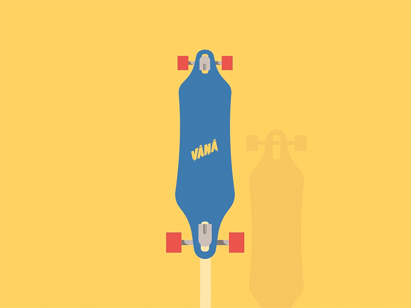 Skateboard P after effects animation frame by frame illustrator longboard motion design photoshop skateboard
