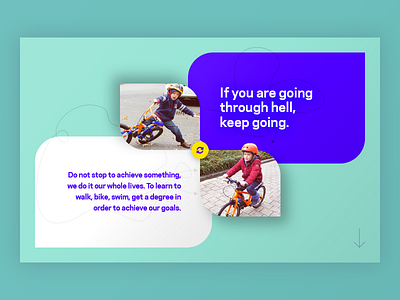 If you are going through hell, keep going campaign clean design digital tilt ui ux web