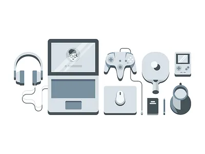 I'm working... coffee gameboy laptop monday music nintendo ping pong sketch