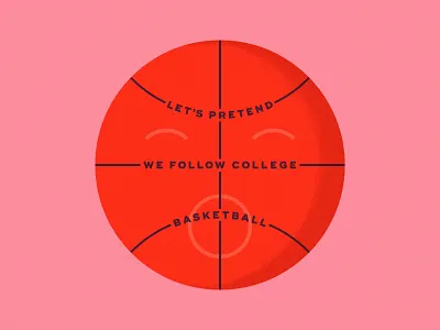 Madness ball basketball face march madness orange pink subtle texture type