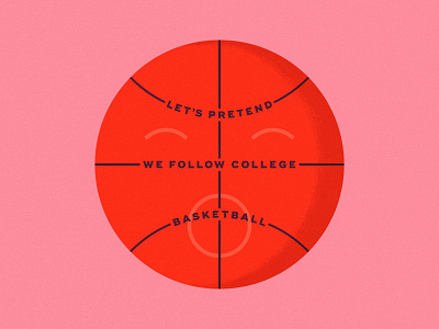 Madness ball basketball face march madness orange pink subtle texture type