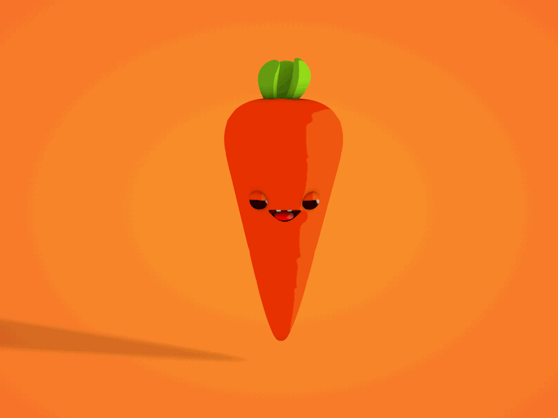 Coughing Carrot carrot cellshading cinema 4d motiongraphics