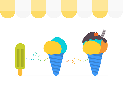 Ice Cream Upgrade cone icecream illustration